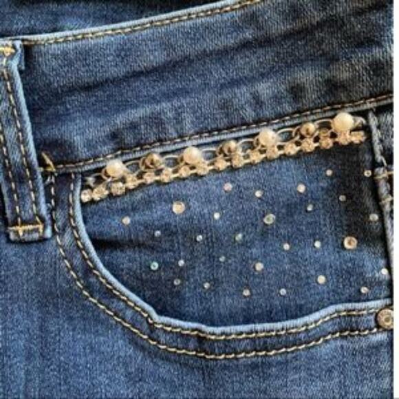 Redial Paris Denim Embellished Skinny Jeans Size 36 (Size 8 USA) - Picture 6 of 10